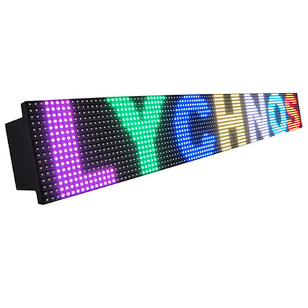 LED Ηλεκτρονική Επιγραφή P10 128x16cm Κυλιόμενων Μηνυμάτων και Γραφικών ,Μονής όψης SMD, RGB Full Color
