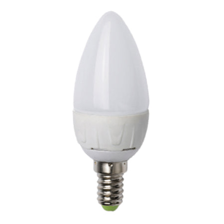 Λάμπα LED E14 C35 5.2W Αλουμίνιο Λευκό, Θερμό Χρώμα