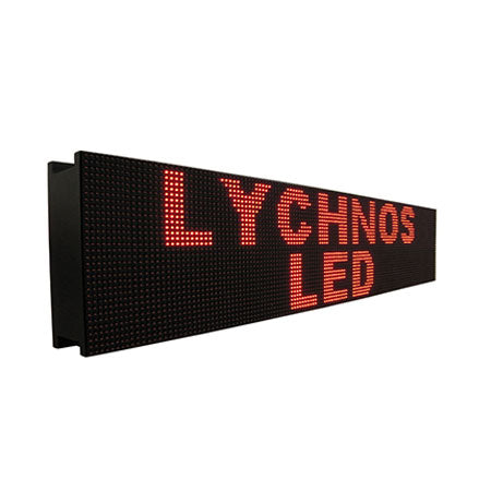 LED Ηλεκτρονική Επιγραφή P10 96x32cm Κυλιόμενων Μηνυμάτων και Γραφικών, Μονής όψης, Κόκκινο