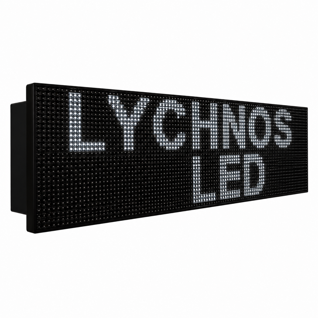 Επιγραφή LED 128x32cm Κυλιόμενων μηνυμάτων ,Λευκό,  senson Θερμοκρασίας , Μονής Όψης